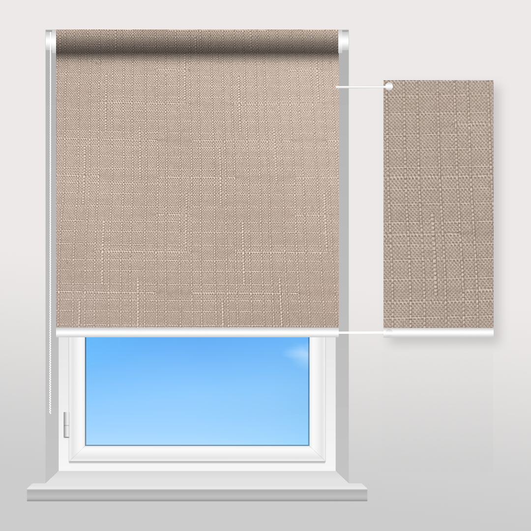 Рулонная шторы Sunset Лен светло бежевый