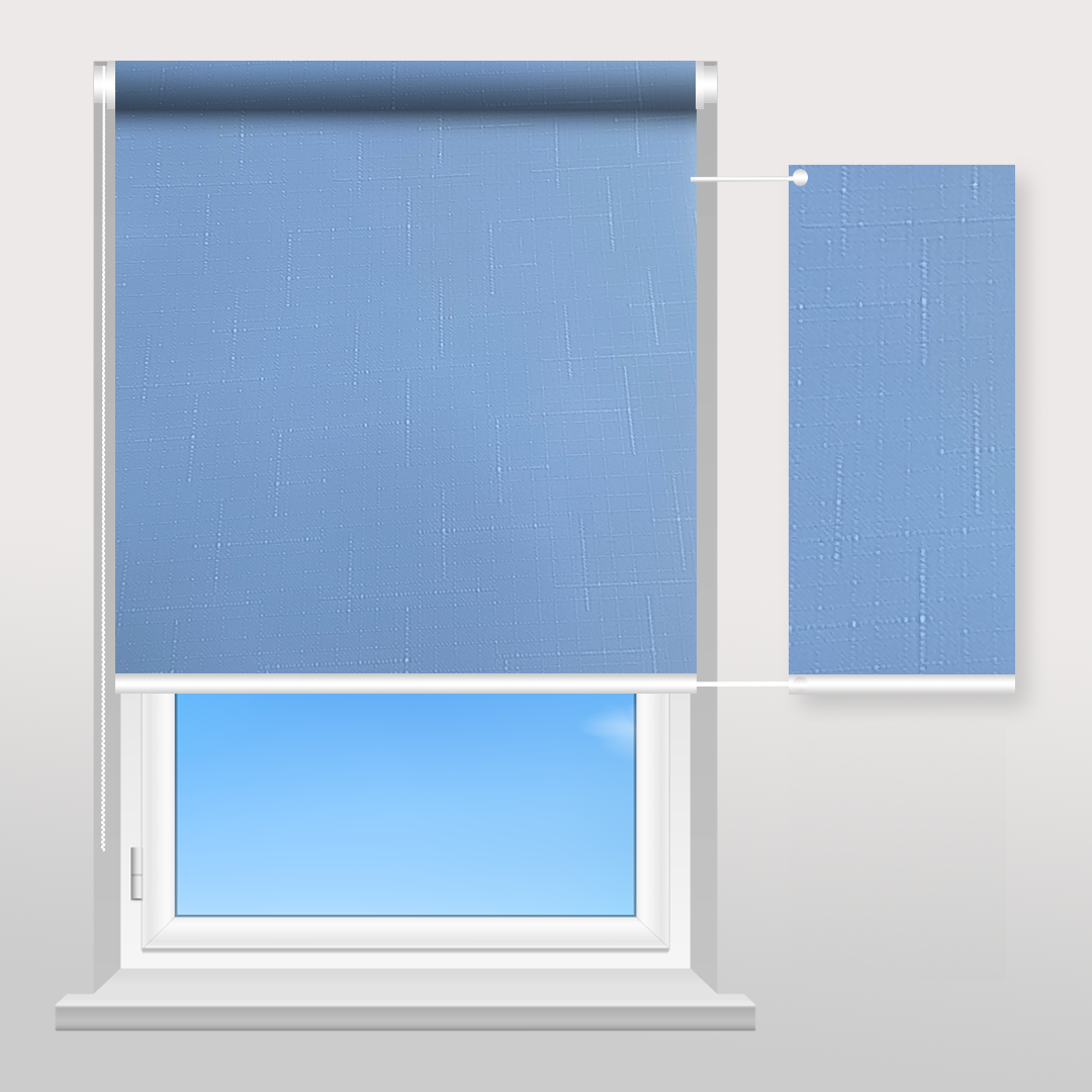 Рулонна штора Sunset Лен блакитний