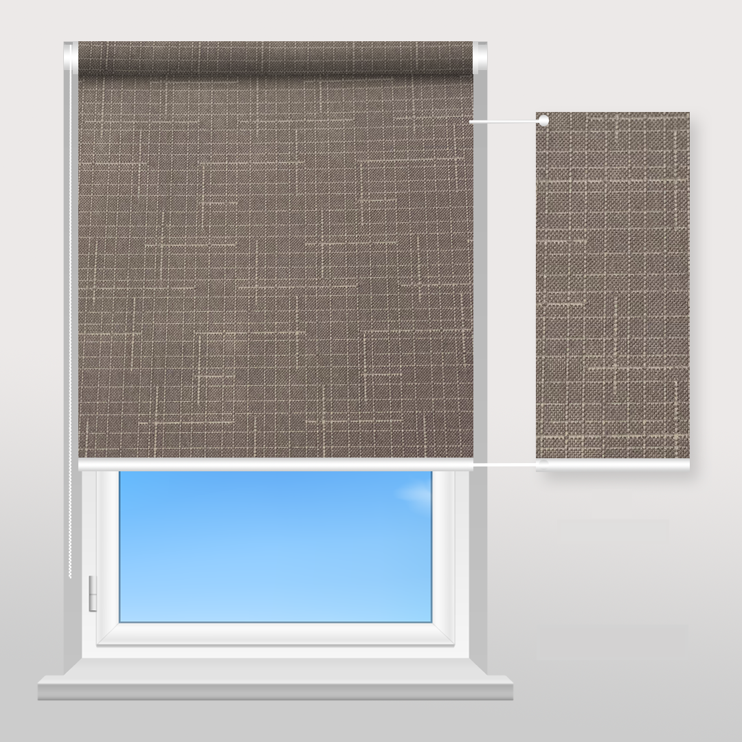 Рулонна штора Sunset Лен мокрий асфальт