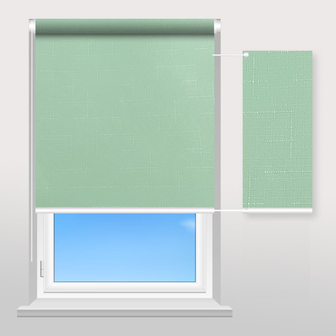 Рулонна штора Sunset Лен салатовий